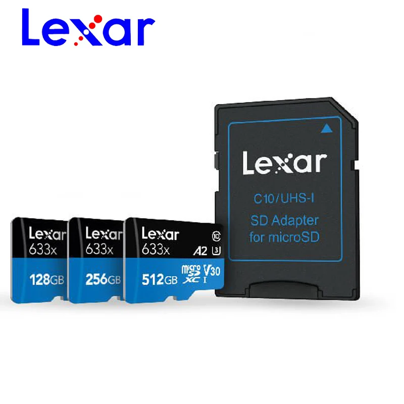Lexar A2 512G Micro SD карта класс 10 UHS I U3 TF 32G 64g 128G 256g MicroSD мобильный телефон камера движения