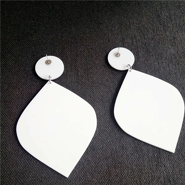 Женские Висячие серьги в форме листа большие акриловые висячие стиле панк