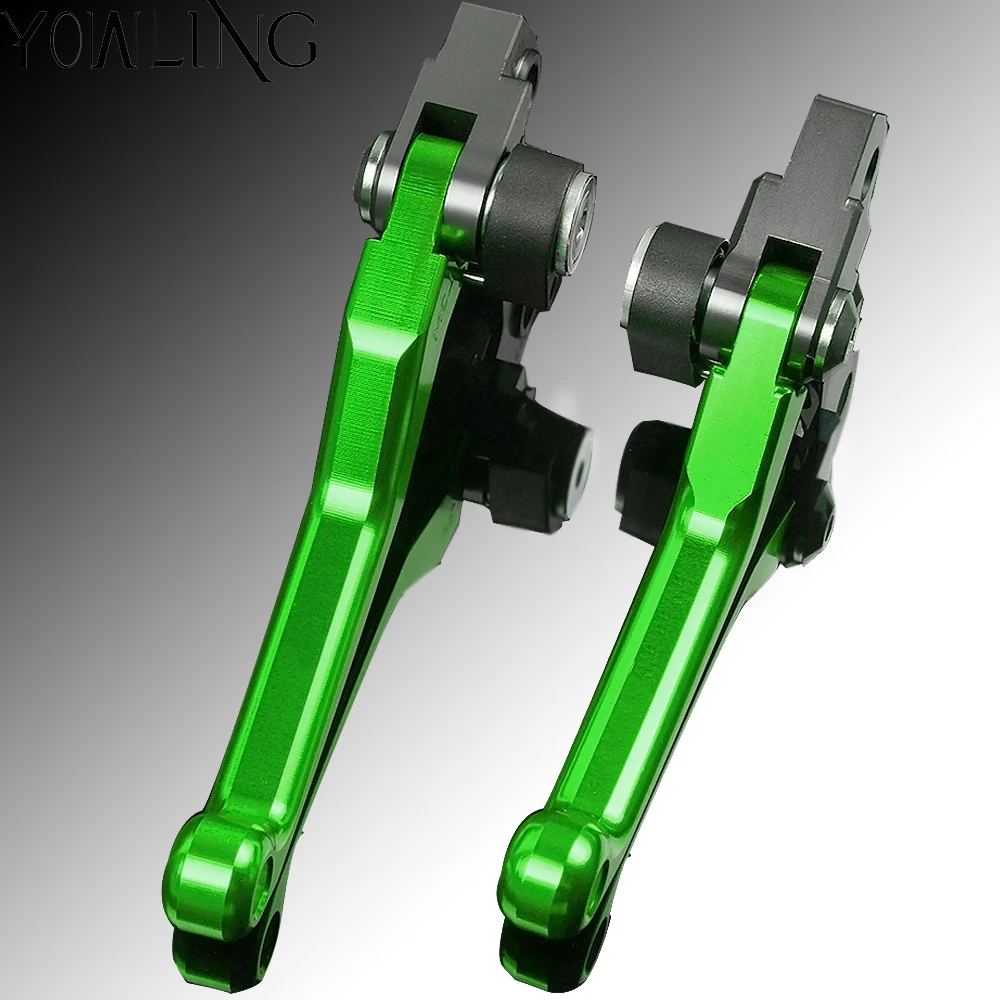 Поворотные зеленые рычаги тормозной муфты для KAWASAKI KX450F 2006 2012 KX250F 2005 KX250 2008 KX125