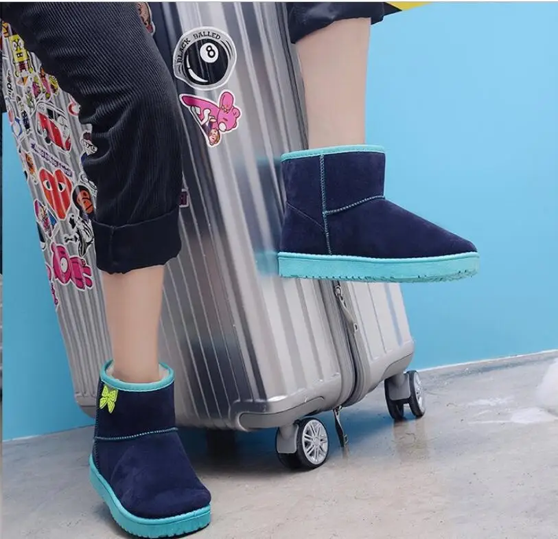 Горячая Распродажа Для женщин зимние сапоги теплые флоковые Женские снегоступы