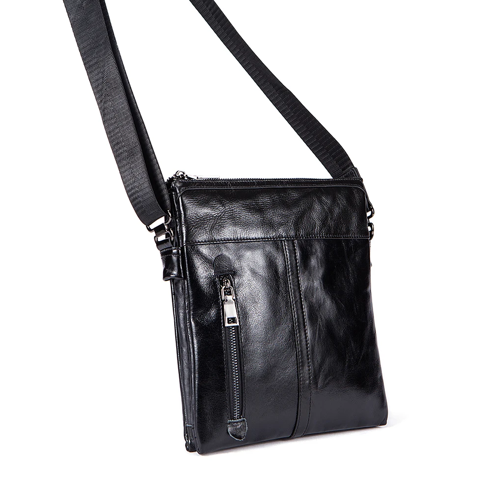 Мужская деловая сумка мессенджер из натуральной кожи для ноутбука Прямая