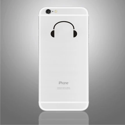 For iPhone6 B W(101) Мультфильм черный винил Стикеры s для iPhone X, для iPhone 6/7/8 Plus украшения кожного покрова для iPhone XS частичный стикер - Цвет: For iPhone6 B W(101)