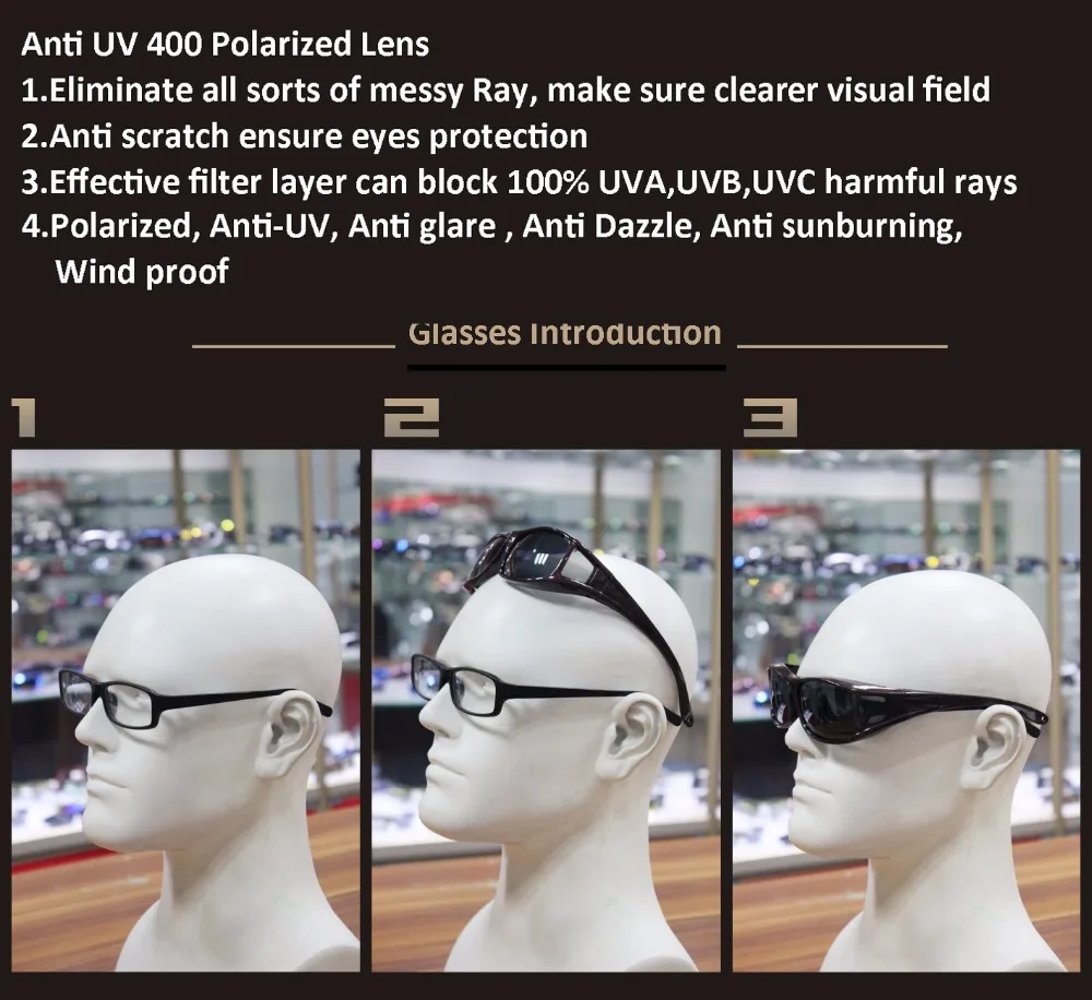 Поляризационные солнцезащитные очки UV400 подходят для очков onnebril для мужчин и женщин, одежда по рецепту, очки для рыбалки, солнцезащитные очки