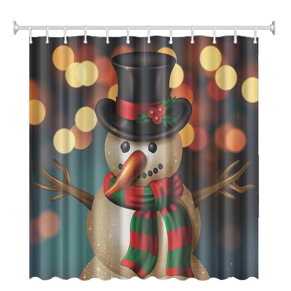 Рождественская серия с принтом занавеска для душа Водонепроницаемая Ванная