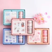 1 комплект Sakura Planet Girl And Flower Text DIY Скрапбукинг стикер Лента
