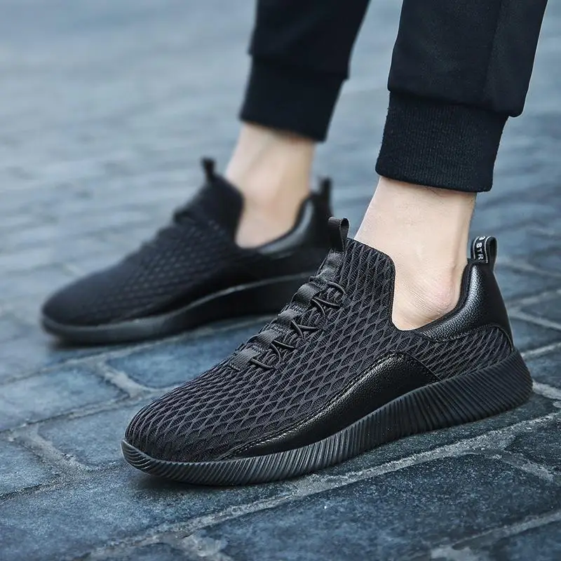 2019 New Men Shoes Breathable Mesh Casual Sneakers Black Male Lace Up Tenis Feminino Zapatos | Обувь