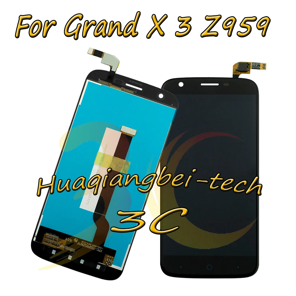 5 ''новых для zte Grand X 3/Grand X3 Z959 полный ЖК дисплей + Сенсорный экран дигитайзер в