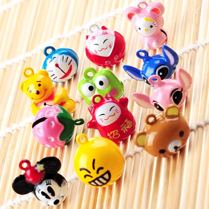 Случайный цвет 1 шт. милый мультяшный колокольчик Маленькие кошки собаки щенок