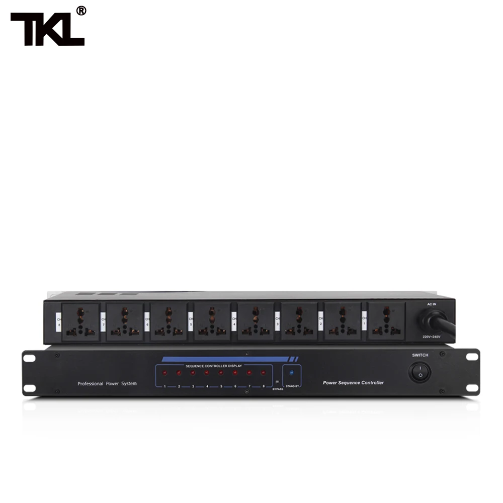 D-8 TKL D10 Профессиональное аудио 10 каналов воздушный выключатель регулятор последовательности мощности автоматический блок питания эффективная защита - Цвет: D-8