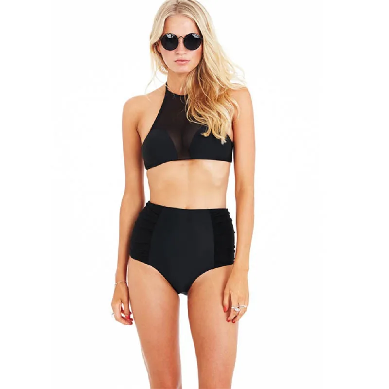 Новинка 2017 сексуальные бикини женский купальник с высокой талией купальные
