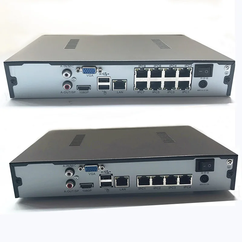 4/8CH Onvif Full HD 1080P 48V Real PoE NVR все в одном сетевой видеорегистратор для ip камеры с