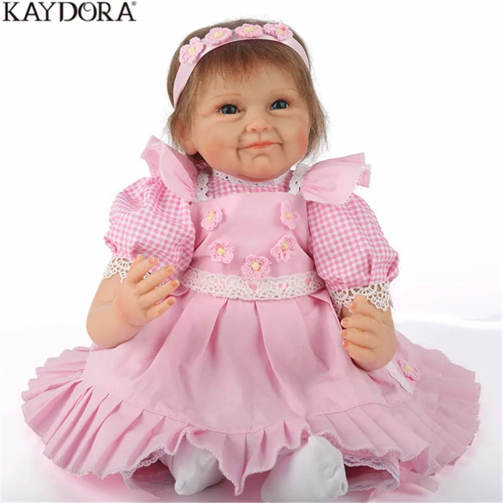 KAYDORA Reborn Baby Dolls глаза мигание реалистичные силиконовые Игрушки для маленьких