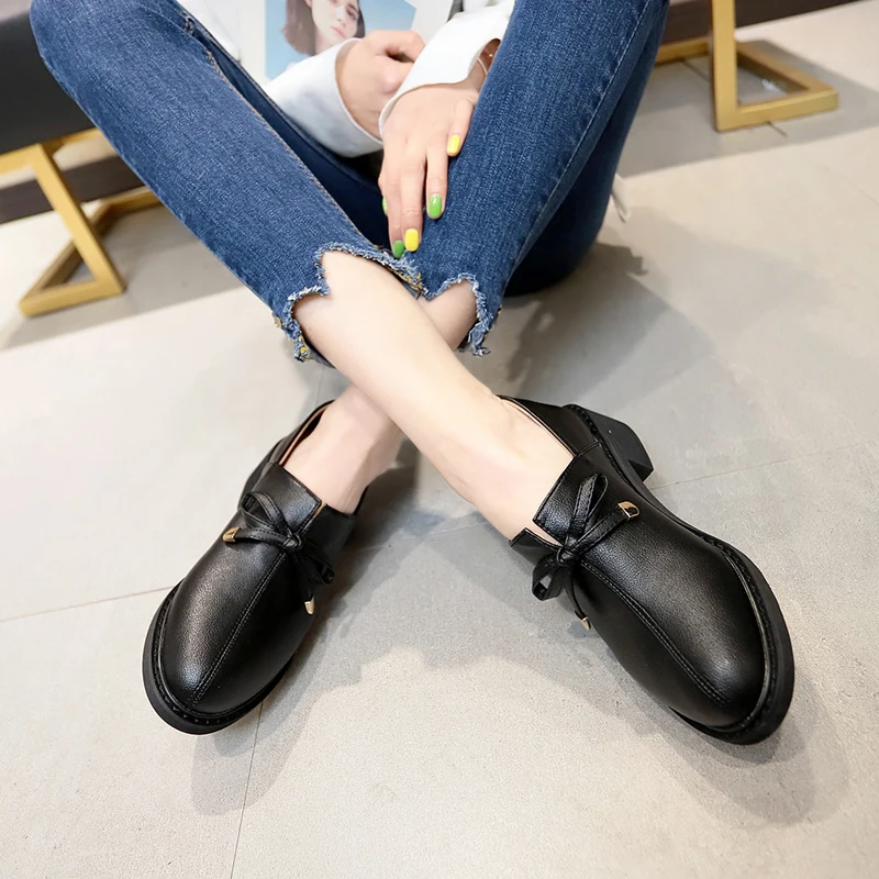 Women Creeper Fashion Spring Butterfly-knot Platform Ladies Shoes For Woman Shallow Slip On Female Footwear f595 | Обувь