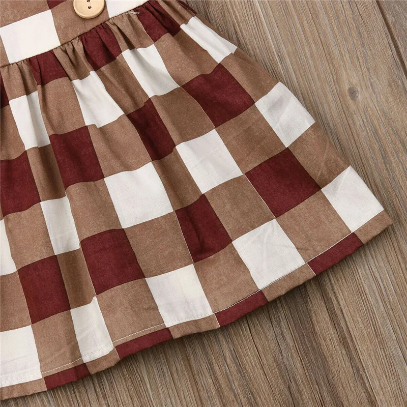 Baby Girls Summer Dress Kids Sleeveless Plaid Sling Princess Dresses 1-6Y Newborn Girl Clothes Cotton | Детская одежда и обувь