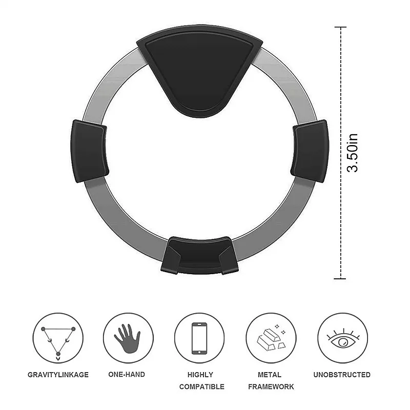 Круглый гравитационный Автомобильный держатель для телефона на вентиляционное