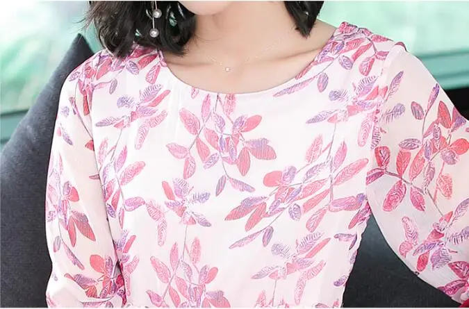 

Cultiseed Women Plus Size Summer Dress Ladies Chinese Style Print Chiffon Dress Female Loose Casual Long Dresses Clothing