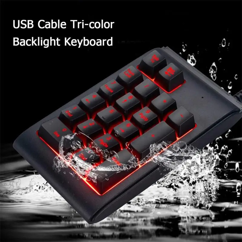 

ALLOYSEED Portable 18 Keys USB Wired Mini Digital Keyboard Number Numeric Keypad for Desktop Laptop Computer Keyboards