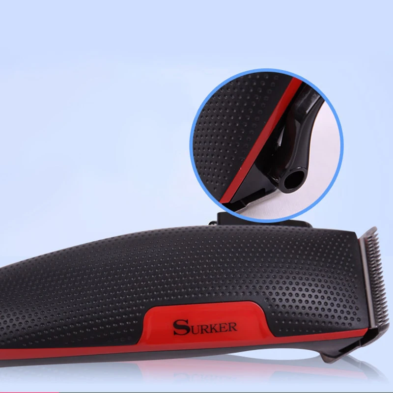 SURKER Professional Electric Hair Clipper set Rechargeable waterproof Red Trimmer Adjustable Haircut Machine For Men &amp women | Бытовая