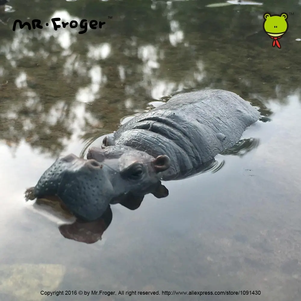 Mr.Froger модель бегемота игрушка искусственный зоопарк милый лес мир ползущие вид