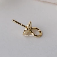 18k gold pendant connector bead cap eyepin and closed jump ring yellow karat solid 18ct oro dangle earring and pendant finding