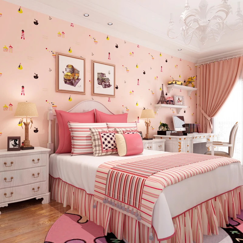 Обои для детской комнаты не тканые обои в средиземноморском стиле теплые