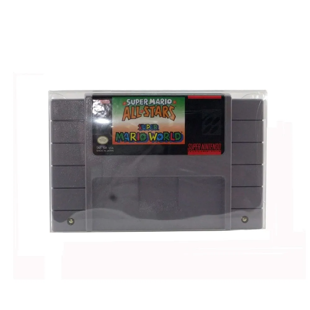 10 шт. в партии чехол для картриджа SNES прозрачная коробка защиты карт|lot case|lot 10pcslot