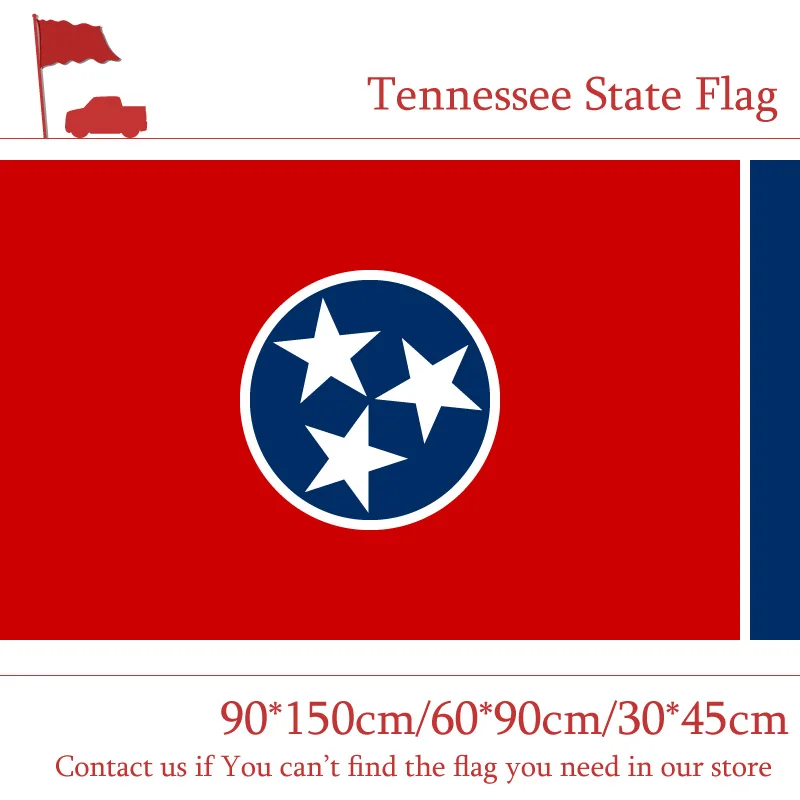 

Tennessee State Flag and Banner 60*90cm 90*150cm 40*60cm Flying Flag 15*21cm Hand Flag 3x5 Feet Polyester Custom Banner