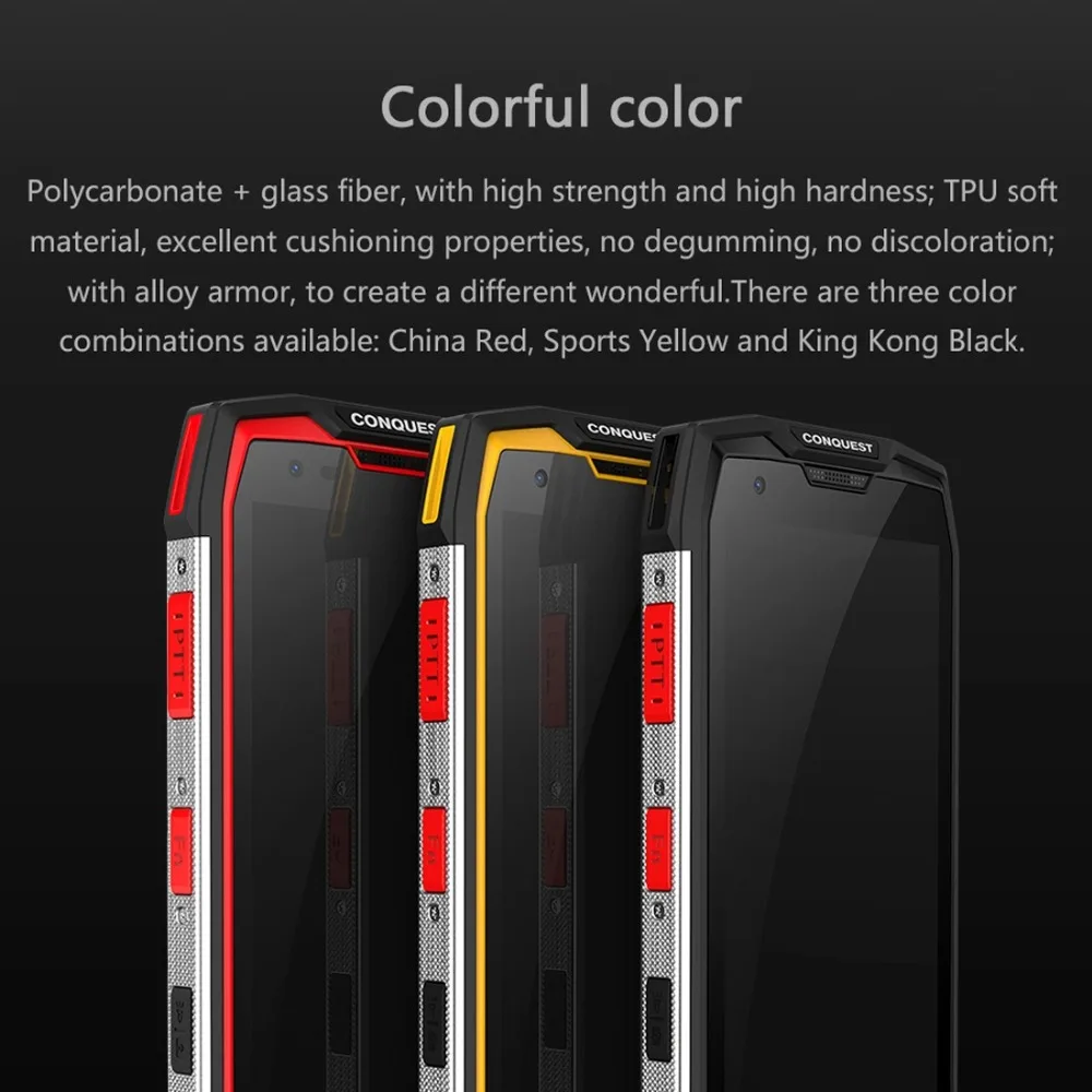 Conquest S9 смартфон с 5 дюймовым дисплеем восьмиядерным процессором MTK6757 ОЗУ 6 ГБ ПЗУ 7