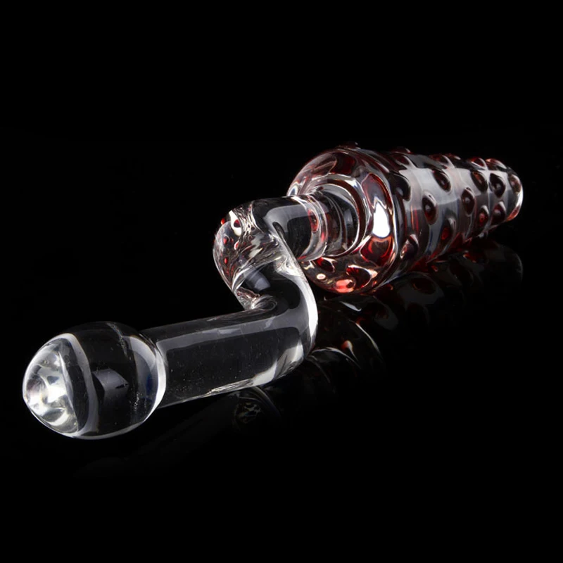 Анальная пробка из стекла Pyrex с рукояткой Хрустальная соковыжималка