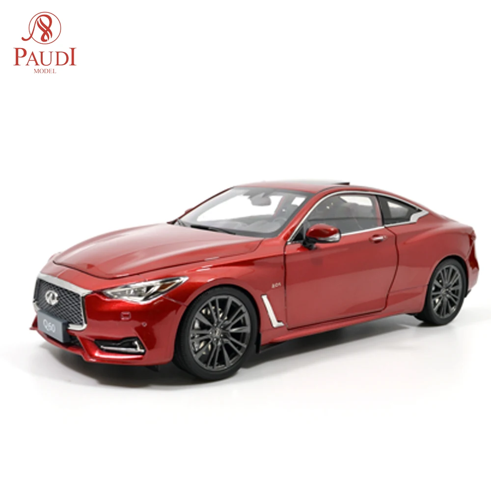 Оригинальная модель Paudi 1:18 1/18 масштаб Infiniti Q60 2018 красный литой модельный
