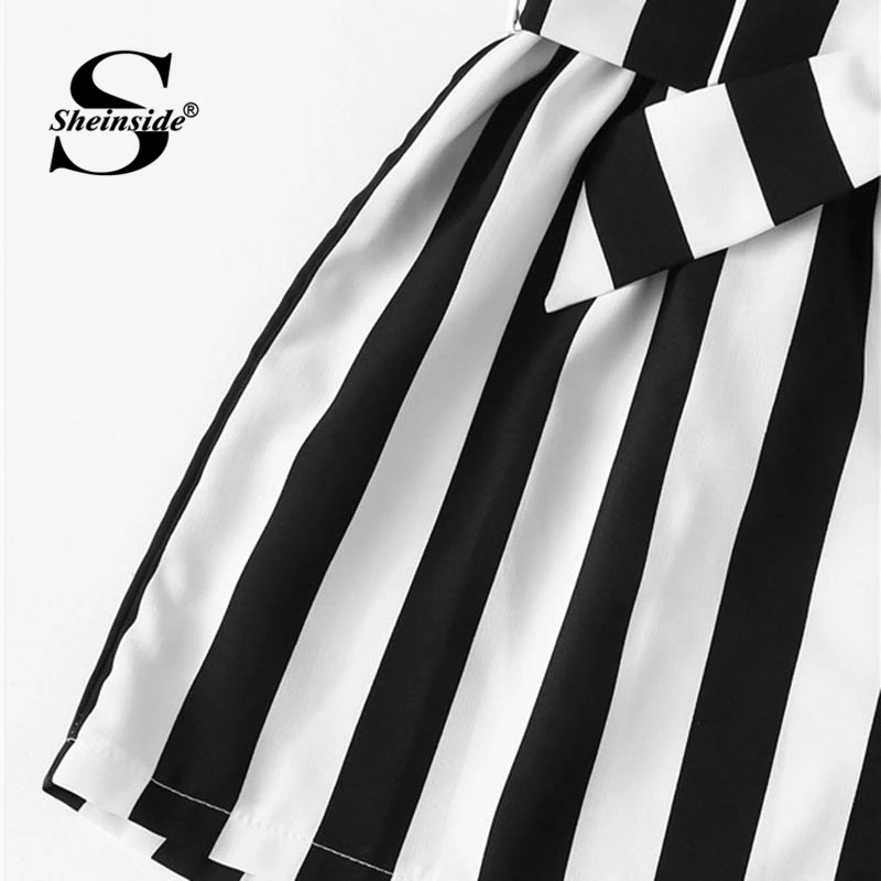 Sheinside, шорты в клетку с завязками на талии, летние прямые шорты для женщин с эластичной резинкой на талии, офисные женские элегантные шорты