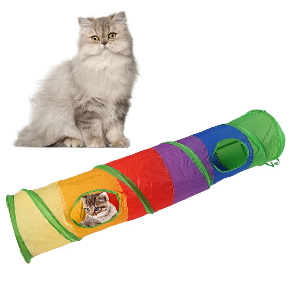 Складной туннель для питомцев кошка кролик игра кошек с шариком котенка Кот