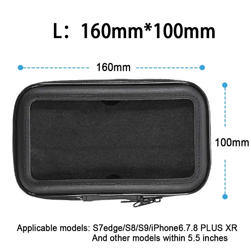 L New Fashion Untoom Bicycle Motorcycle Phone Holder Waterproof Bike Phone Case Bag for iPhone Xs Xr X 8 7 Samsung S9 S8 S7 - Цвет: L