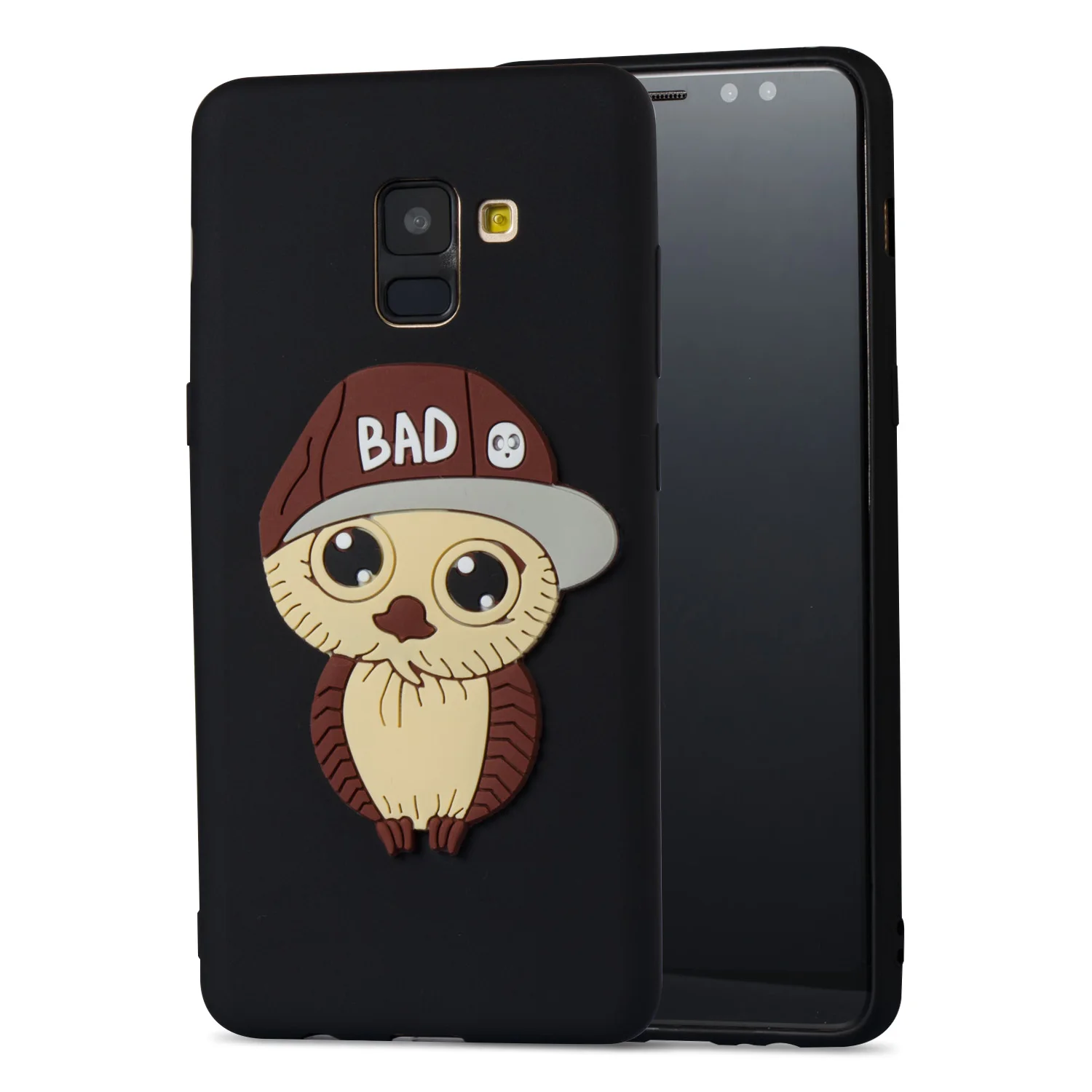 for Samsung Galaxy A8 Plus (2018) Case 3D Painted Pattern Silicone Patch Animal Cartoon Soft TPU Protective Shell Mobile Phone |