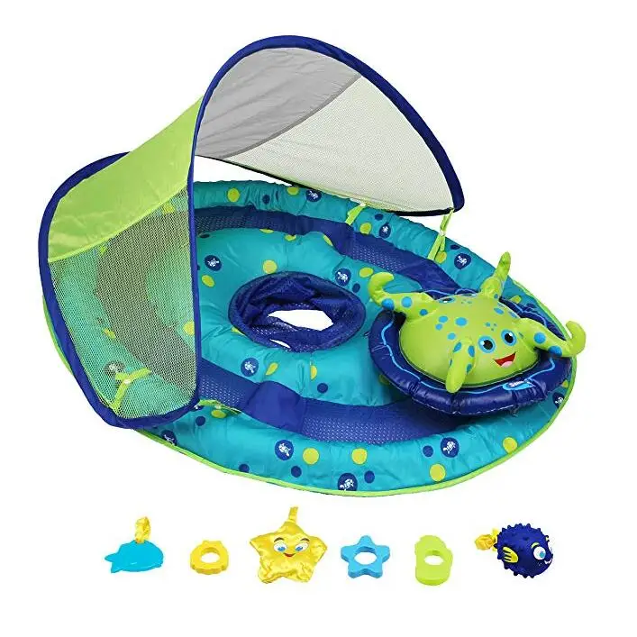 Детский весенний поплавок центр активности с навесом надувной матрас для детей