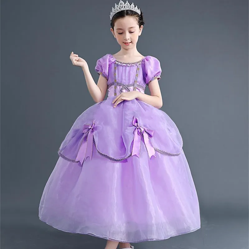 Kids Princess Dresses up Girls Cosplay Costume Children Halloween Party Long Gown Fantasy Christmas Gift | Детская одежда и обувь