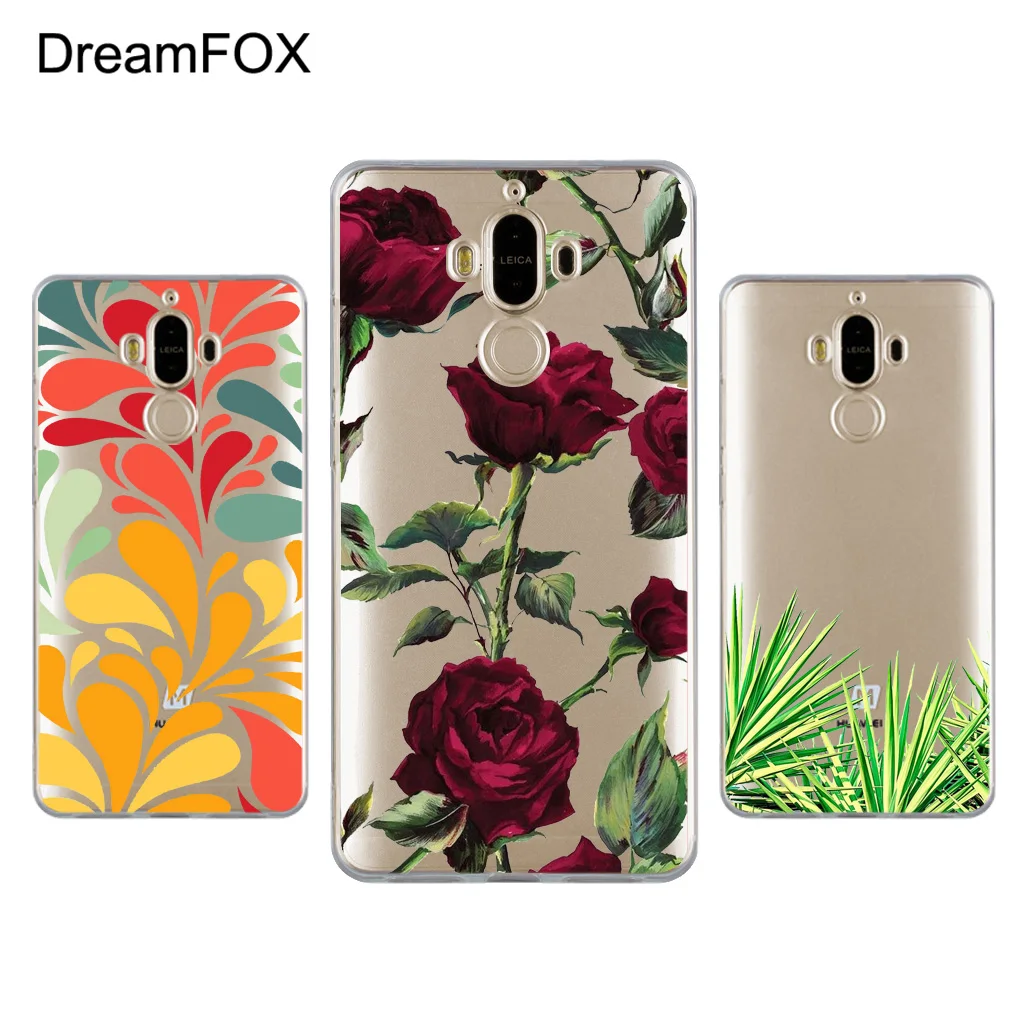 DREAMFOX L008 с красивыми цветами Мягкий ТПУ силиконовый чехол-накладка для huawei