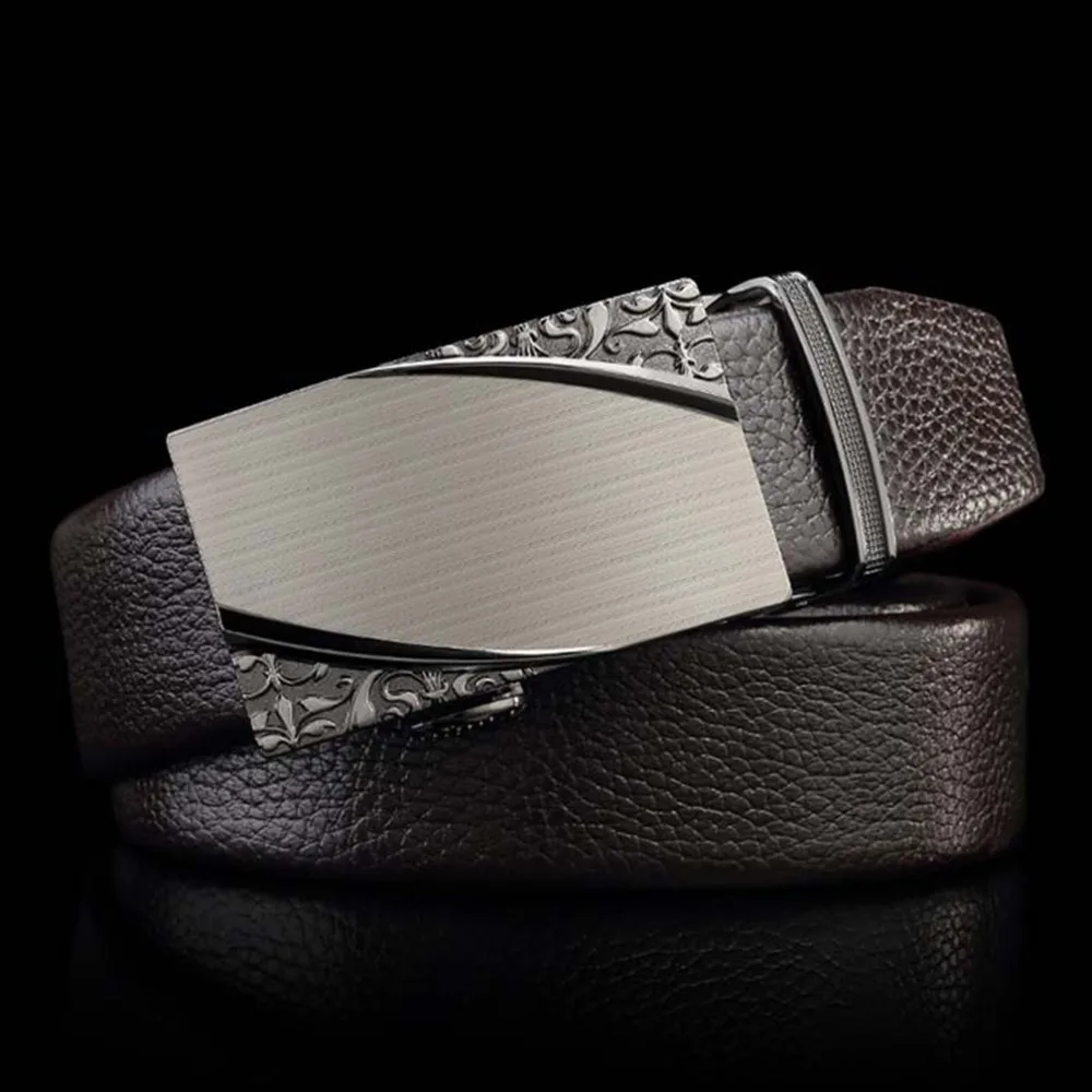 Мужской ремень из воловьей кожи с автоматической пряжкой ZDFJ026|leather belt automatic|belt for