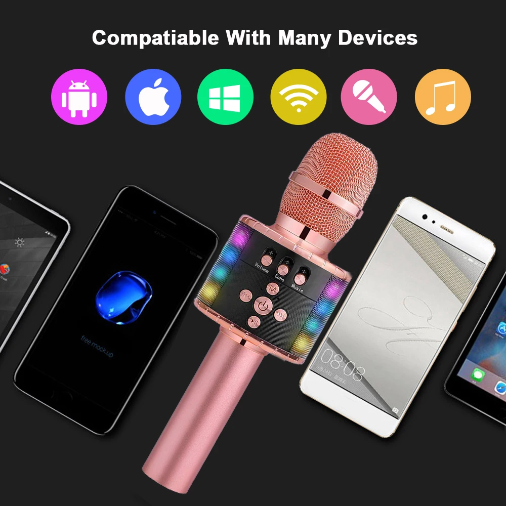 Bluetooth беспроводной ручной микрофон профессиональный музыкальный плеер для