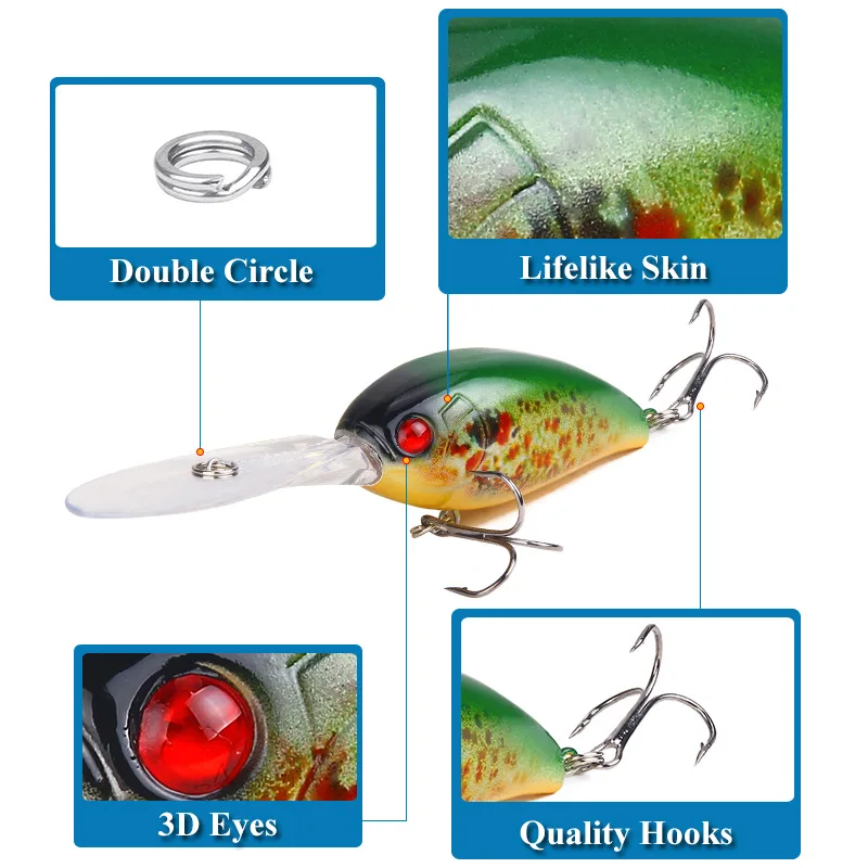 1 шт. 12 см 18 г Crank рыболовные приманки жесткие Crankbait воблер на щуку карп форель