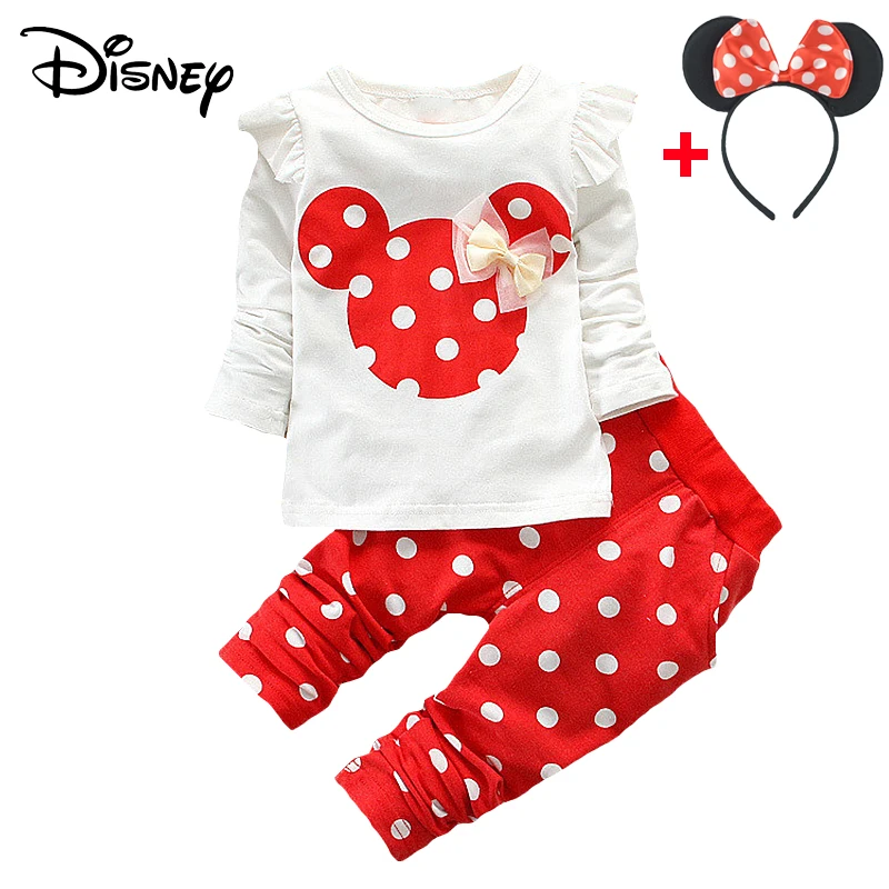 Disney Mickey Minnie Baby Clothing Set Summer Style Short Sleeved Shirts Middle Pants Children's Outfits Kids Bebes Jogging Suit | Детская