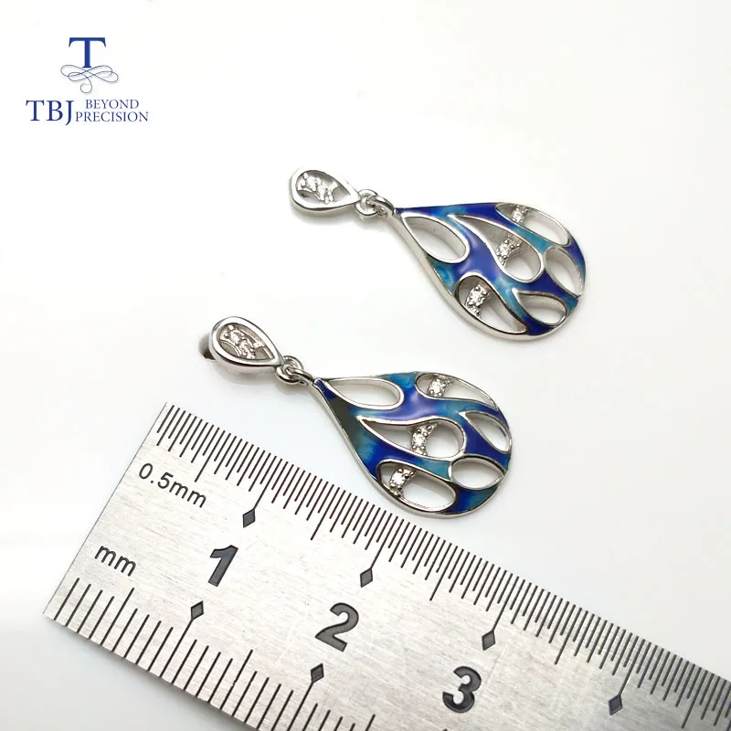 TBJ клизмы Этническая Серьга из 925 стерлингового серебра элегантные и модные