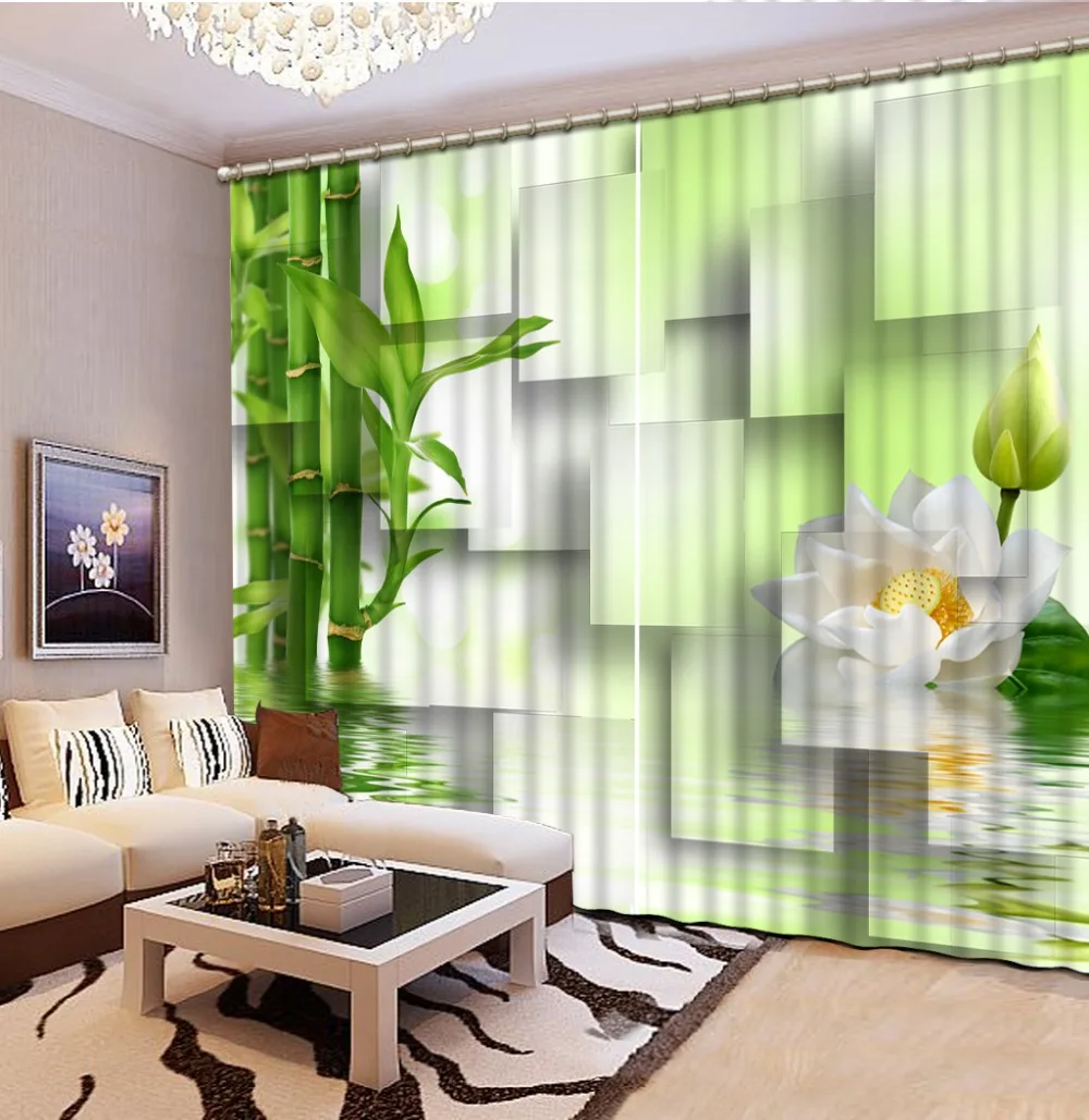 

3D Blackout Curtains For Living room Bedding room bamboo curtains louts curtain
