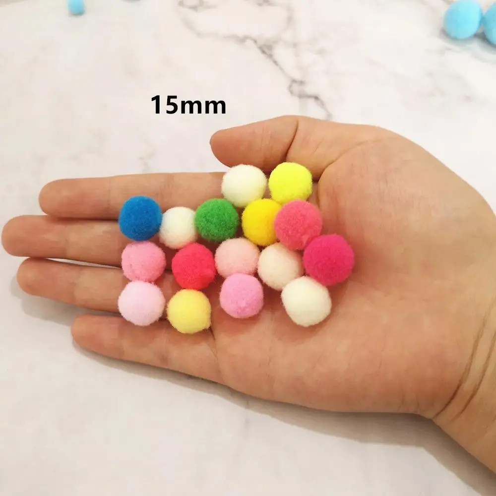 8/10/15/20/25/30mm Soft Round Fluffy Craft PomPoms Ball DIY Slime Bead Supplies Accessories For Foam Putty Christmas Gifts | Игрушки и