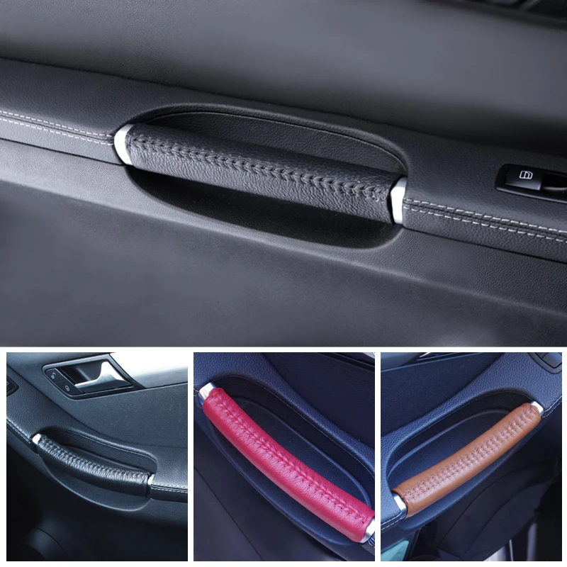 Чехол для ручного шитья дверной ручки из коровьей кожи Mercedes Benz R Class R300/R320/R350/R400/R500