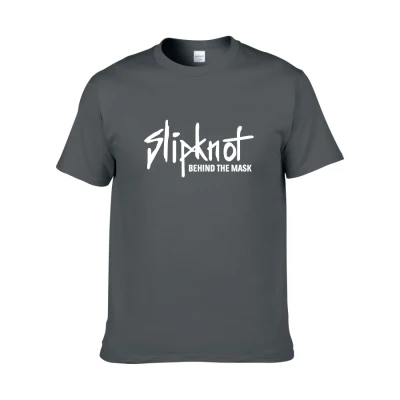 W21 deep grey Новая волна американского тяжелого металла Slipknot Футболка мужская металлическая лента хлопок футболка хип хоп Уличная крутая мужская одежда - Цвет: W21 deep grey