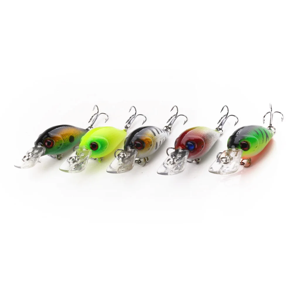 HENGJIA 5 шт. 4 2 г рыболовная приманка комплект плавающая на пескаря Isca Crankbait Pesca джиг