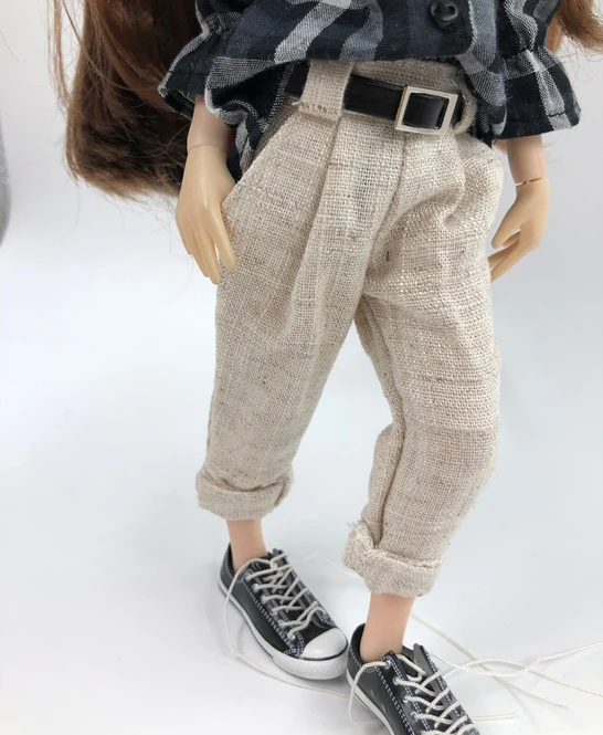 

T02-X592 Blyth Doll clothes 1/6 dolls azone Accessories handmade clothes Cotton trousers with belt