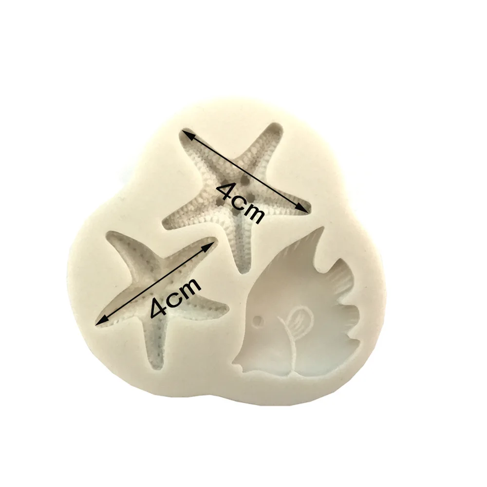 3D морские звезды создания Раковина Морская звезда оболочки помадка силиконовые