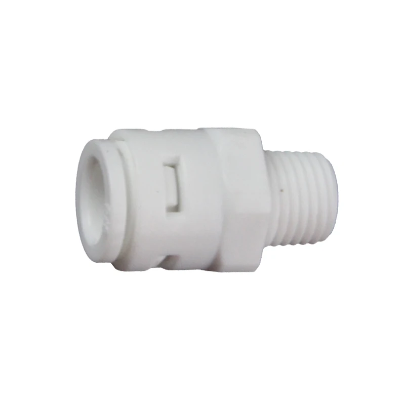 LYMeiTool мини белый POM быстрые воды 1/4 дюйма BSP Мужской 3/8 inch прямое наружное разъемным